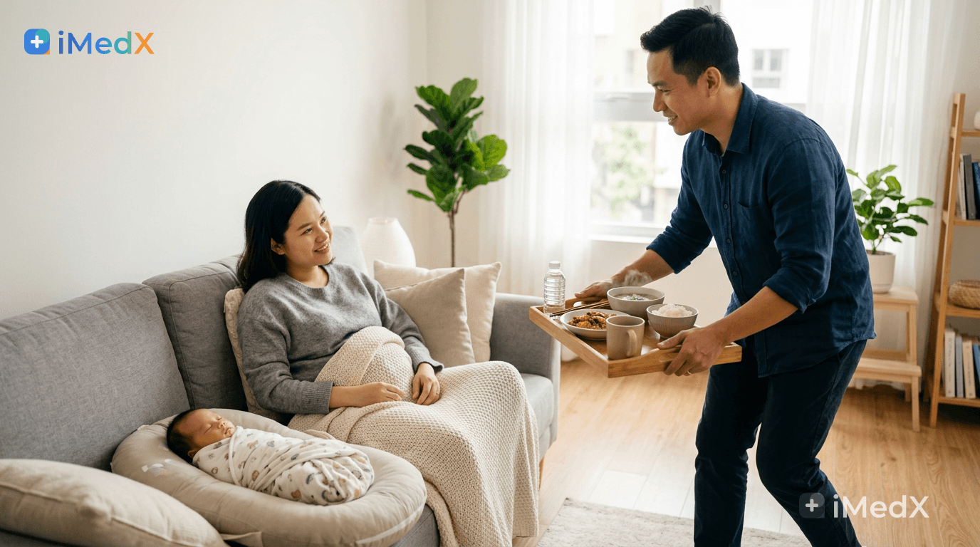 Chăm sóc mẹ sau sinh — những điều cần biết trong 6 tuần đầu